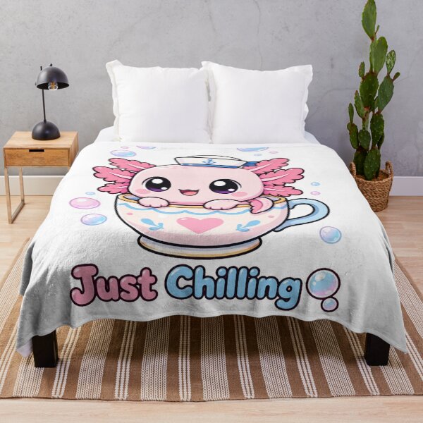 Item preview, Axolotl Just Chilling Cute Kawaii Sea Creature Relaxing Design designed and sold by InkWanderStudio.