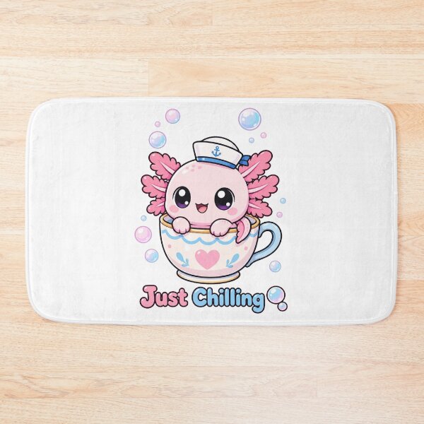 Item preview, Axolotl Just Chilling Cute Kawaii Sea Creature Relaxing Design designed and sold by InkWanderStudio.