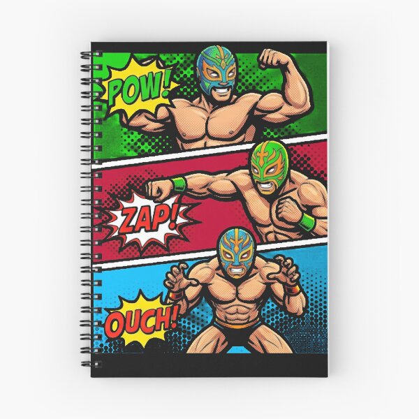 Item preview, Lucha Libre Comic Pop Art Tee | Retro Masked Wrestlers “POW!” “OUCH!” Design designed and sold by The Irish Whip.