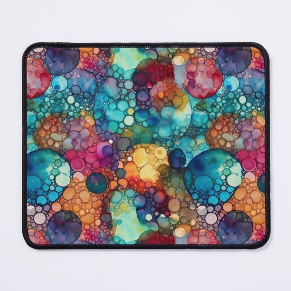 Item preview, Vibrant Alcohol Ink Abstract - Colorful Bubbles and Cells designed and sold by pinkal.