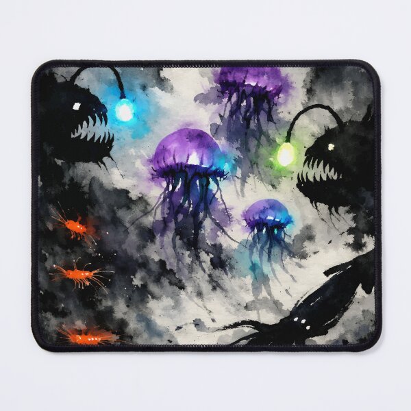 Item preview, Luminous Depths with Drifting Deep Sea Life designed and sold by WildlifeInc.