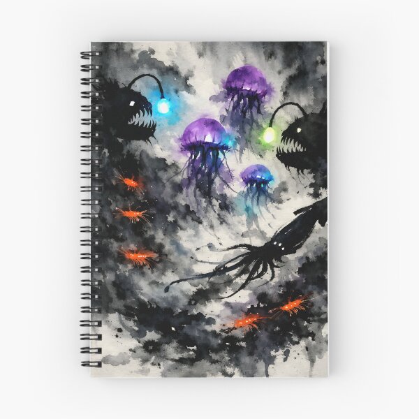 Item preview, Luminous Depths with Drifting Deep Sea Life designed and sold by WildlifeInc.