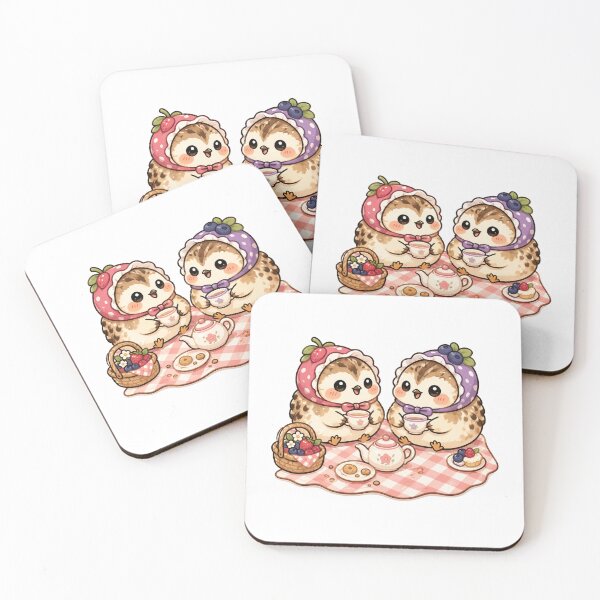Item preview, Cute Birds Tea Party Kawaii Cottagecore Picnic Aesthetic Design designed and sold by InkWanderStudio.