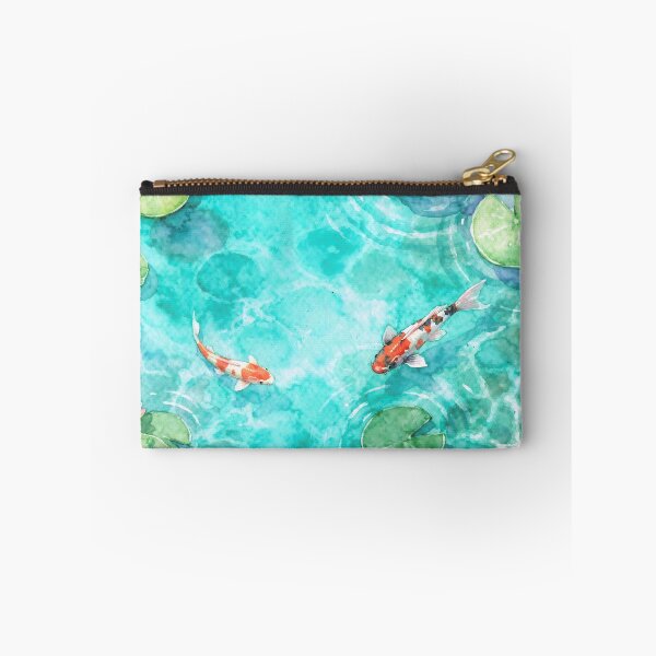 Item preview, Koi Fish Pond Underwater Beach Ocean Pool Watercolour Art Koi Bath mat Pond bath mat koi pond bath mat designed and sold by nomu-nomu.