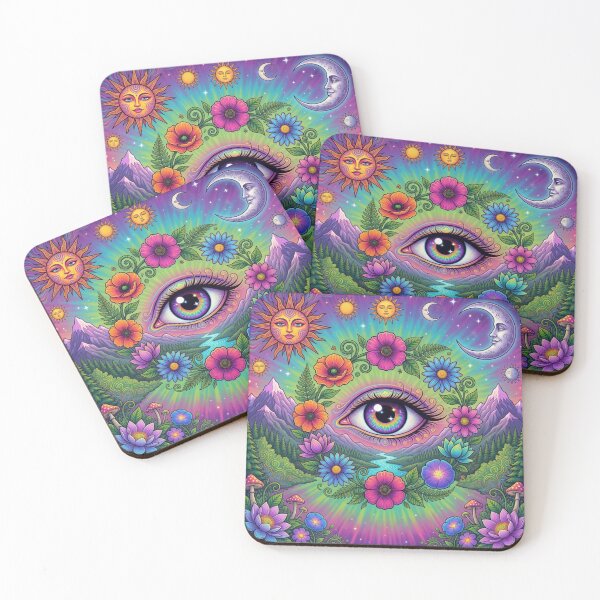 Item preview, Cosmic Awareness – Spiritual Eye & Floral Dream Shirt designed and sold by JAMESAMORN.