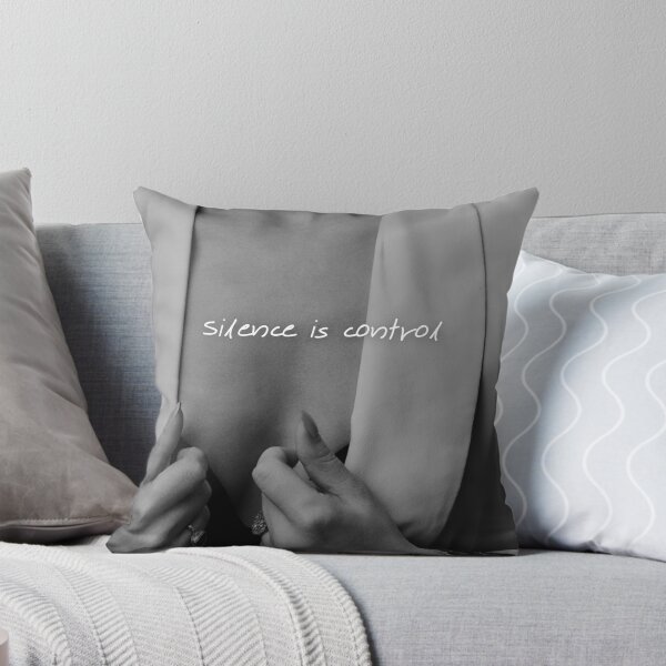 Item preview, Silence is Control – Minimal Black & White Aesthetic Quote designed and sold by Ve state official.