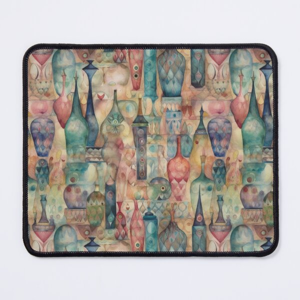 Item preview, Ethereal Watercolor Pottery - Abstract Bohemian Ceramics Pattern designed and sold by pinkal.