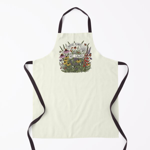 Item preview, Native Plants Not Lawns Illustration with Wildflowers and Bees designed and sold by SholoStudio.
