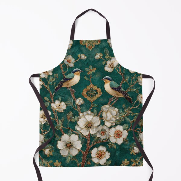 Item preview, Emerald Color Silk Floral Birds Decorative Design designed and sold by GrinGalore.