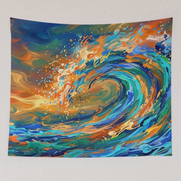 Item preview, Powerful wave in the evening light designed and sold by Sigtrix.