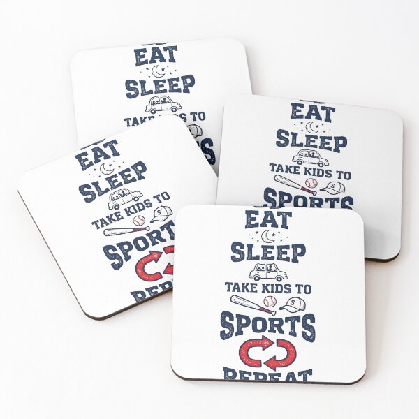 Item preview, Eat Sleep Sports Repeat – Funny Sports Mom Design designed and sold by PlumArtDesign.