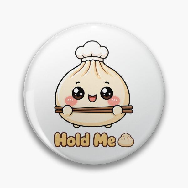 Item preview, Cute Dumpling Hold Me Kawaii Food Design with Chopsticks designed and sold by InkWanderStudio.