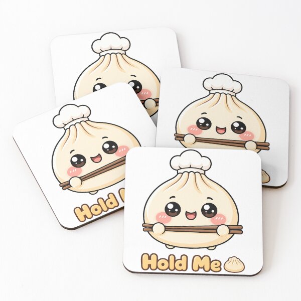Item preview, Cute Dumpling Hold Me Kawaii Food Design with Chopsticks designed and sold by InkWanderStudio.