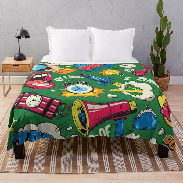 Item preview, Retro Vibrant Pop Art Comic Book Seamless Pattern designed and sold by BrownHorse90s.