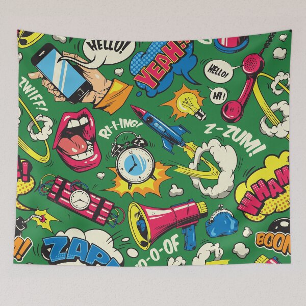 Item preview, Retro Vibrant Pop Art Comic Book Seamless Pattern designed and sold by BrownHorse90s.