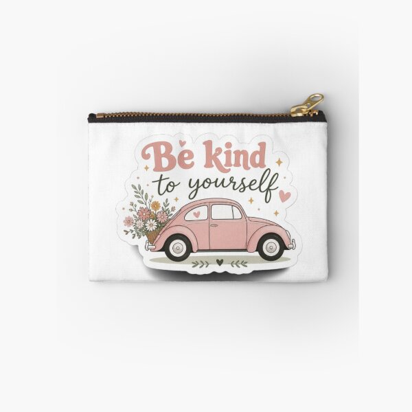 Item preview, Be Kind To Yourself Floral Retro Car Sticker designed and sold by AuraAuto.