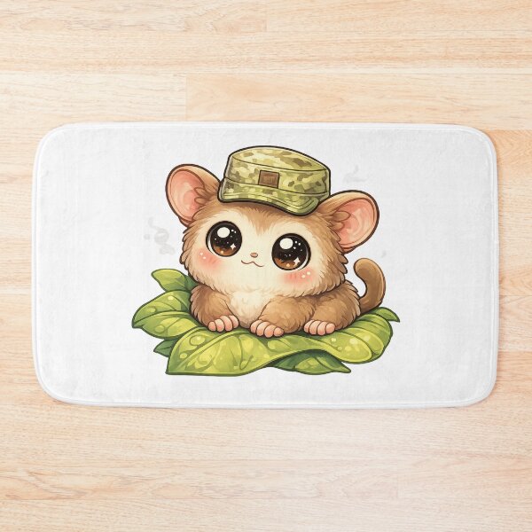 Item preview, Cute Tarsier on Leaf Cozy Nature Kawaii Animal Aesthetic Design designed and sold by InkWanderStudio.