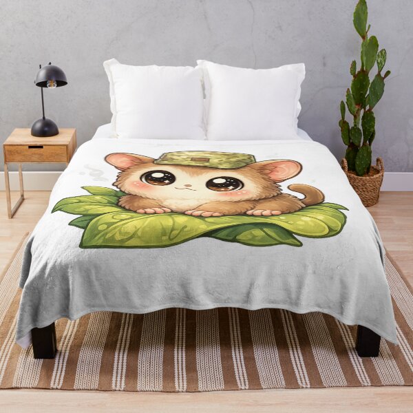 Item preview, Cute Tarsier on Leaf Cozy Nature Kawaii Animal Aesthetic Design designed and sold by InkWanderStudio.