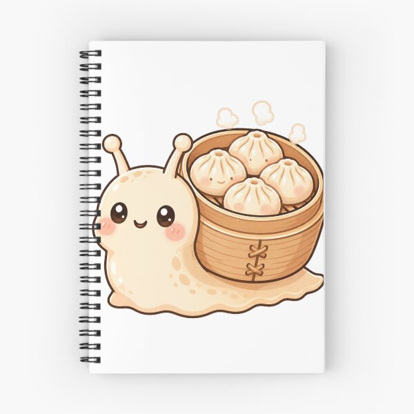 Item preview, Cute Dumpling Snail Kawaii Food Animal Hybrid Funny Design designed and sold by InkWanderStudio.