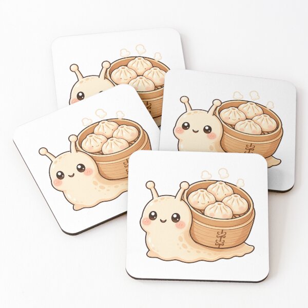 Item preview, Cute Dumpling Snail Kawaii Food Animal Hybrid Funny Design designed and sold by InkWanderStudio.