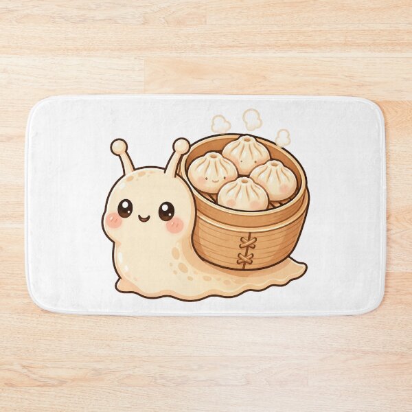 Item preview, Cute Dumpling Snail Kawaii Food Animal Hybrid Funny Design designed and sold by InkWanderStudio.