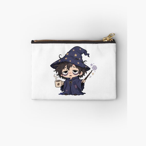 Aperçu de l'œuvre Sorcier Épuisé Kawaii – Mage Fatigué au Café créée et vendue par Anteverse.