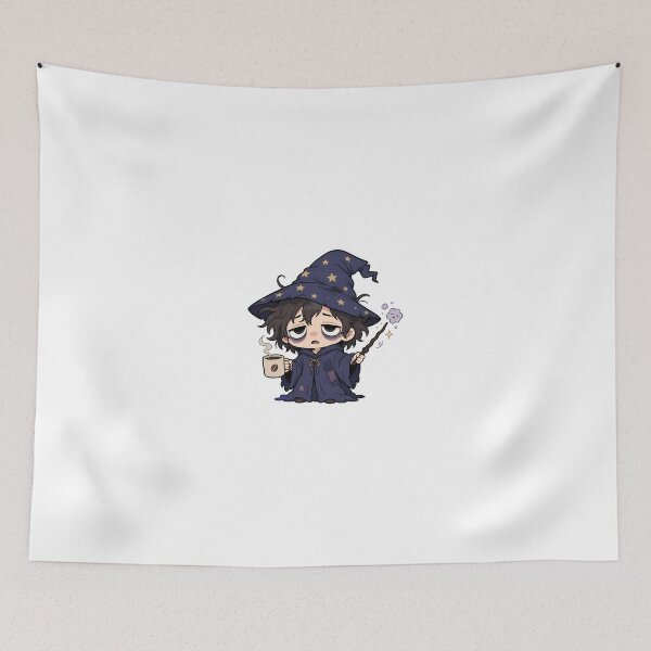 Item preview, Kawaii Exhausted Wizard – Tired Mage at the Cafe designed and sold by Anteverse.