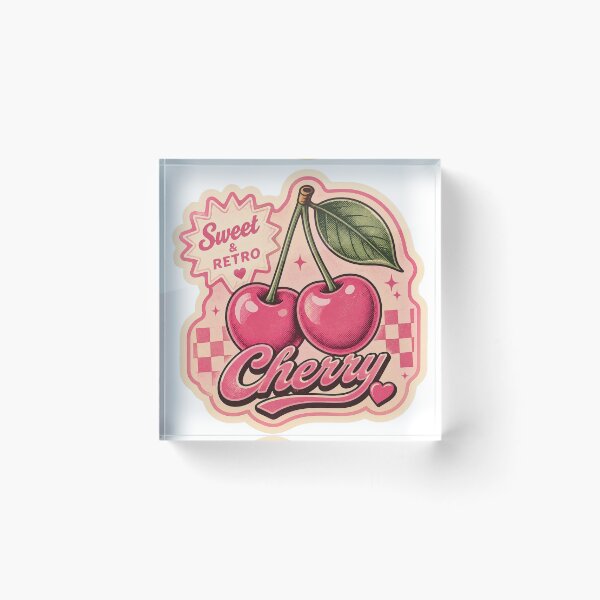 Item preview, Sweet & Retro Cherry - Vintage 90s Aesthetic Sticker designed and sold by Euphoric Girls Store.