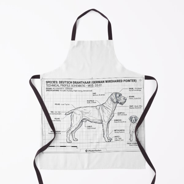 Item preview, German Wirehaired Pointer Blueprint – Pointing Dog Anatomy designed and sold by Pfotenfaden.