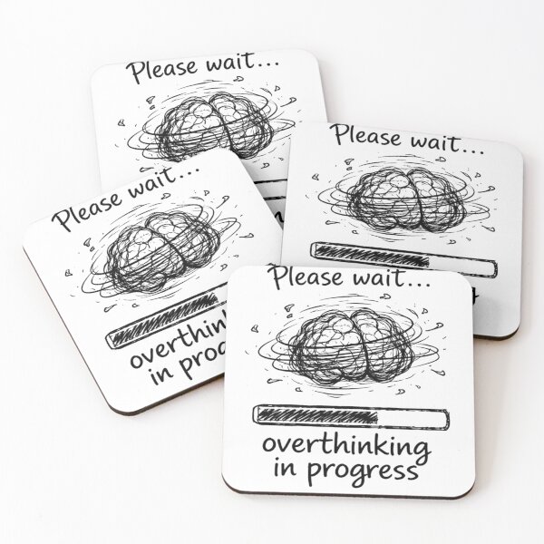 Item preview, Overthinking In Progress - Funny Loading Brain Mental Health Art designed and sold by Billgeat.