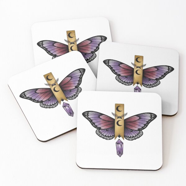 Item preview, Amethyst Crystal Moth Moon Bookmark Gift designed and sold by IllumeInk.