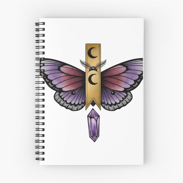 Item preview, Amethyst Crystal Moth Moon Bookmark Gift designed and sold by IllumeInk.