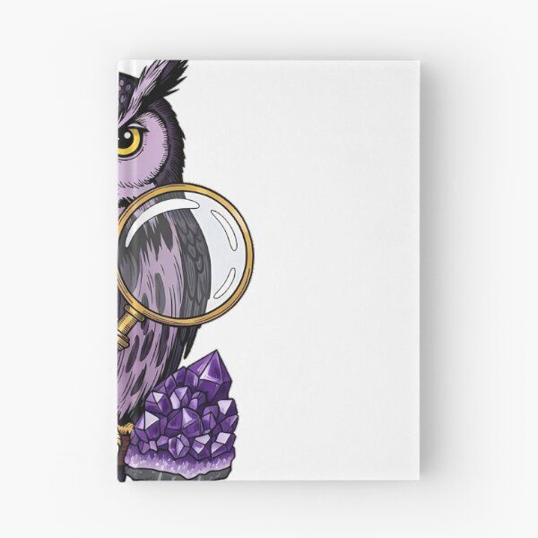 Item preview, Amethyst Crystal Owl Antique Magnifying Glass Gift designed and sold by IllumeInk.