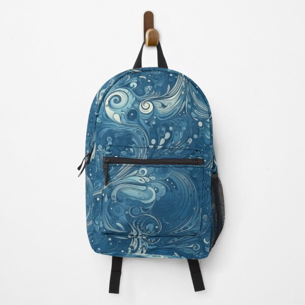 Item preview, Deep Ocean Swirls - Abstract Blue Filigree and Wave Pattern designed and sold by pinkal.