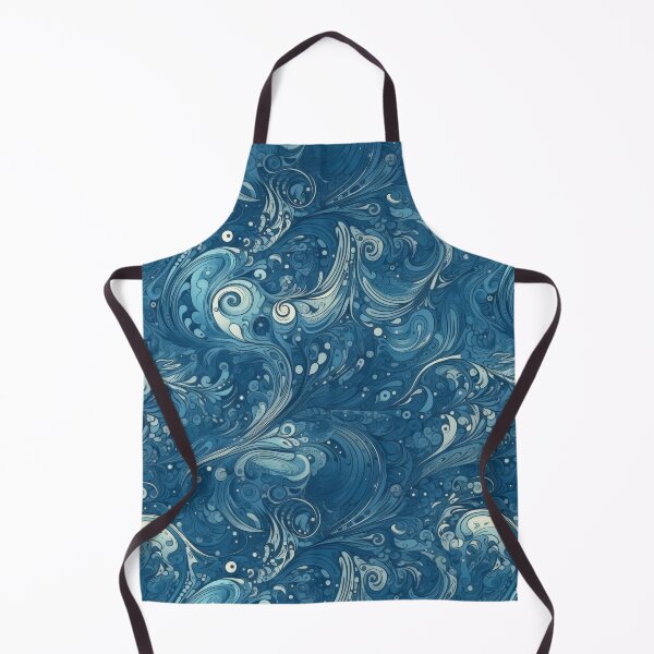 Item preview, Deep Ocean Swirls - Abstract Blue Filigree and Wave Pattern designed and sold by pinkal.