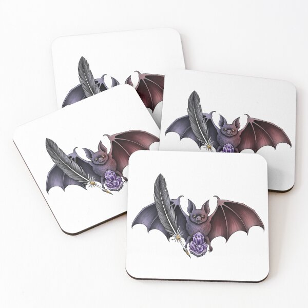 Item preview, Amethyst Crystal Bat Raven Quill Gift designed and sold by IllumeInk.