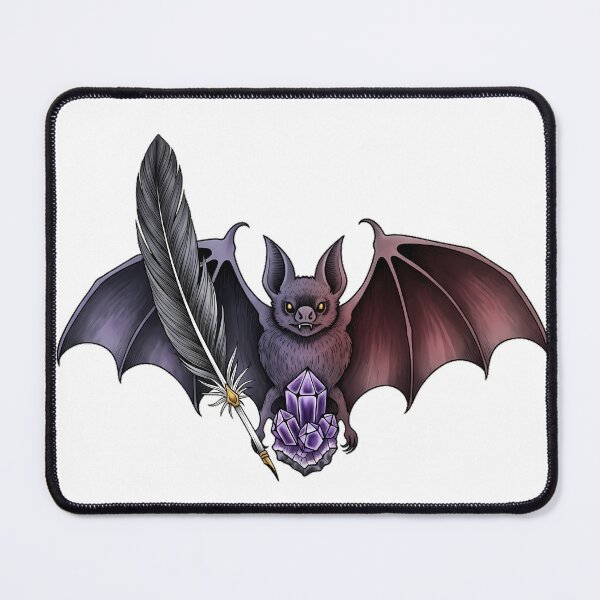Item preview, Amethyst Crystal Bat Raven Quill Gift designed and sold by IllumeInk.