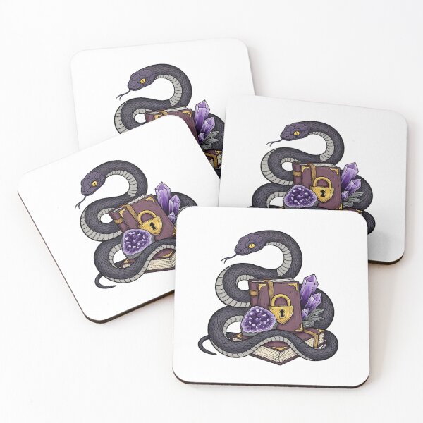 Item preview, Amethyst Crystal Serpent Locked Journal Gift designed and sold by IllumeInk.