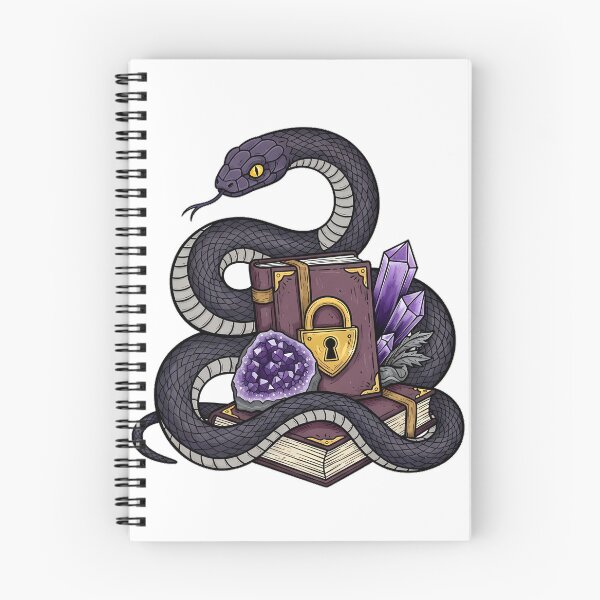 Item preview, Amethyst Crystal Serpent Locked Journal Gift designed and sold by IllumeInk.