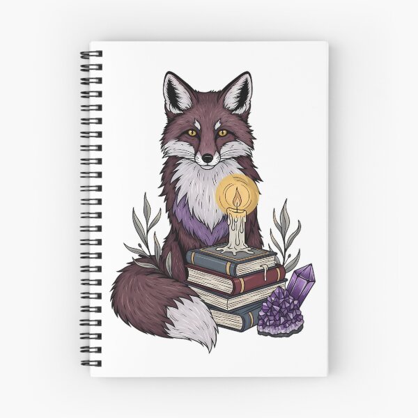 Item preview, Amethyst Crystal Fox Candlelit Book Pile Gift designed and sold by IllumeInk.