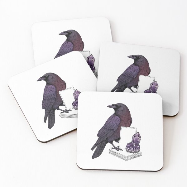Item preview, Amethyst Crystal Crow Tarot Style Blank Card Stack Gift designed and sold by IllumeInk.