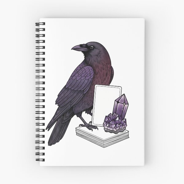 Item preview, Amethyst Crystal Crow Tarot Style Blank Card Stack Gift designed and sold by IllumeInk.