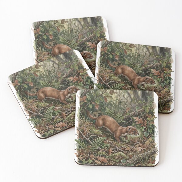 Item preview, Japanese Weasel - Itachi Forest Wildlife  designed and sold by RubisLeaf.