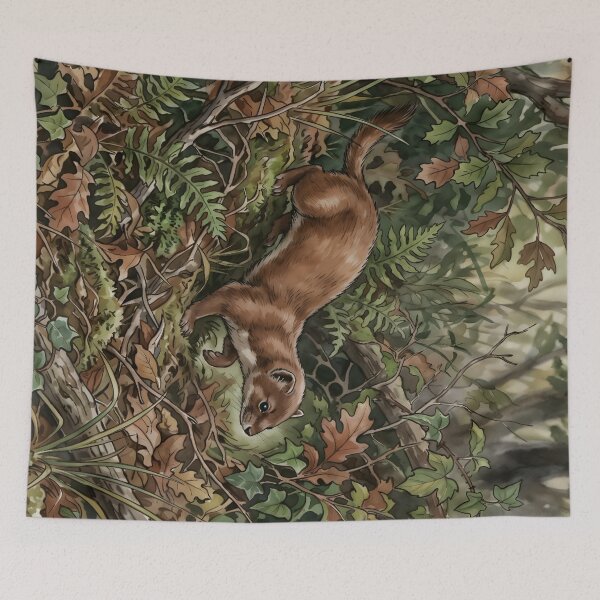 Item preview, Japanese Weasel - Itachi Forest Wildlife  designed and sold by RubisLeaf.