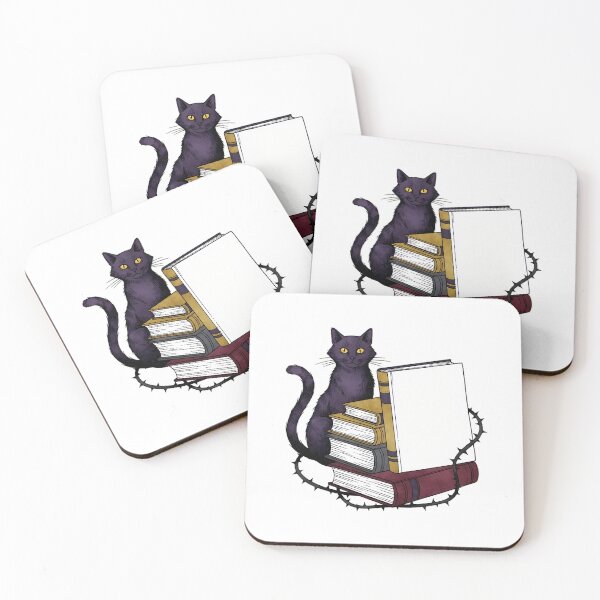 Item preview, Black Cat Thorn Vine Blank Graphic Novel Stack Gift designed and sold by IllumeInk.