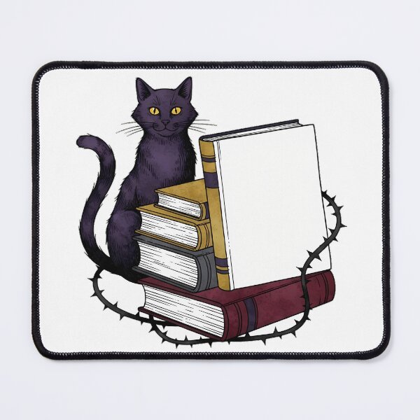 Item preview, Black Cat Thorn Vine Blank Graphic Novel Stack Gift designed and sold by IllumeInk.