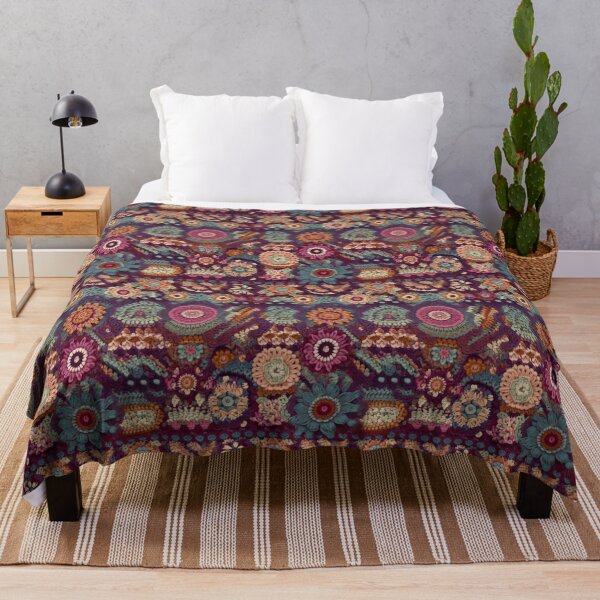 Item preview, Bohemian Crochet Flower Patchwork - Intricate Yarn Art Pattern designed and sold by pinkal.