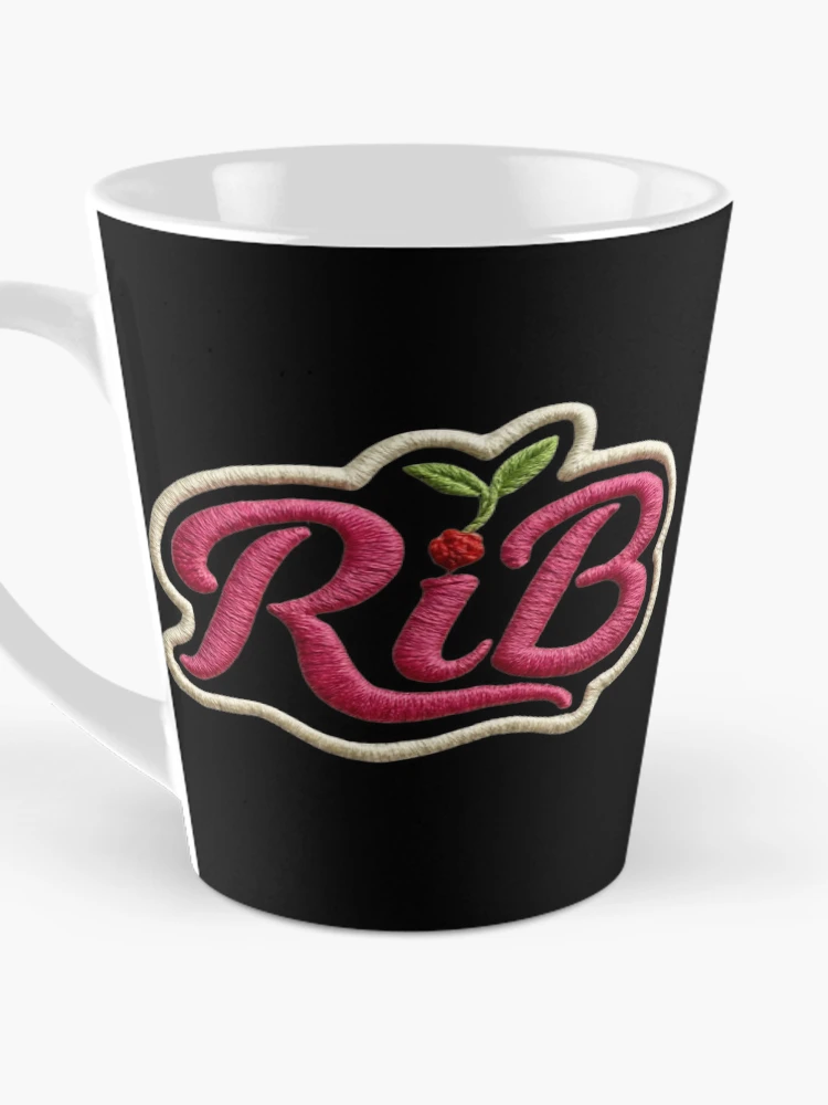 Thumbnail 3 of 4, Coffee Mug, Wild Raspberry Embroidered Script Urban Rhythm Logo designed and sold by Rib-Brand.