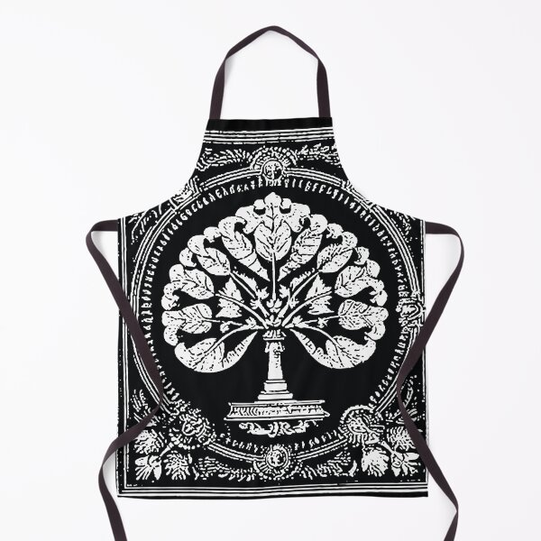 Item preview, Tree shaped Ace of spades in vintage gothicc style. Black and white 127sm designed and sold by 127sm.