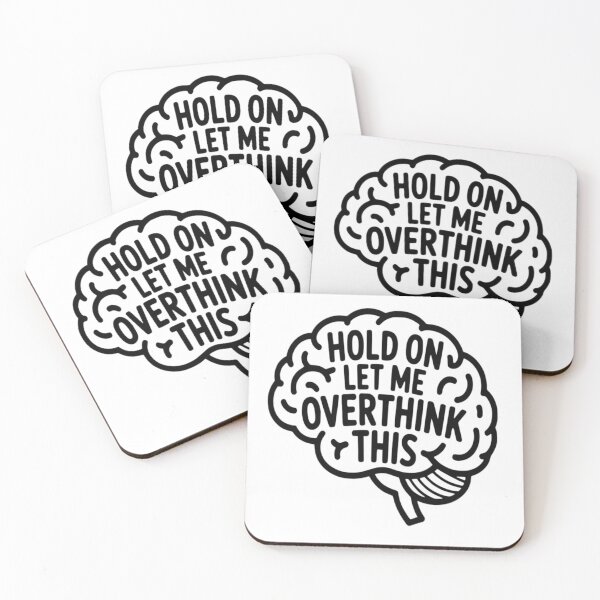 Item preview, Hold On Let Me Overthink This Funny Brain Design designed and sold by Billgeat.